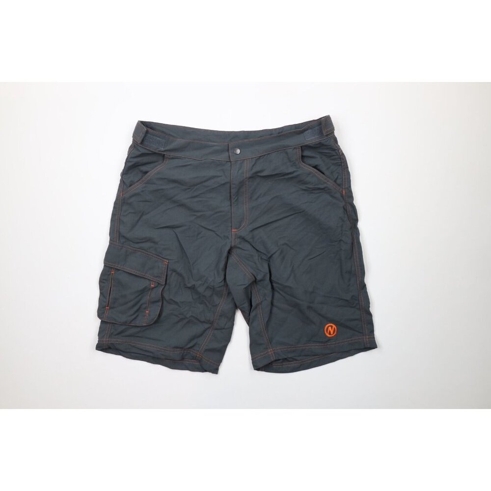Vintage Nashbar Mens XL Adjustable Bicycle Cycling Commuter Cargo Shorts Gray